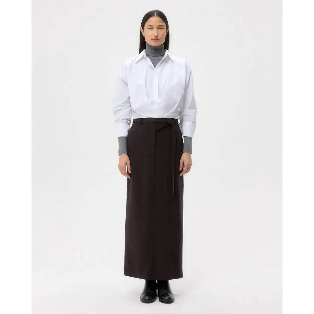 NEW TWP taken cropped button-down top in white